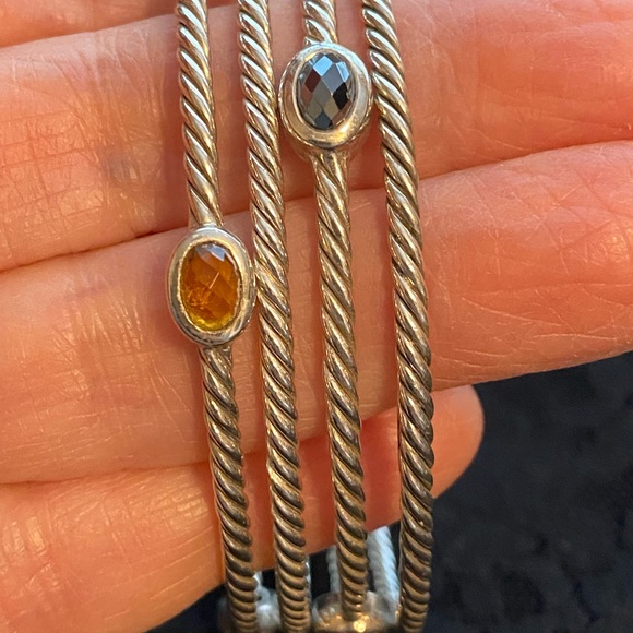 David Yurman bangle set with Citrine stones - Picture 8 of 12